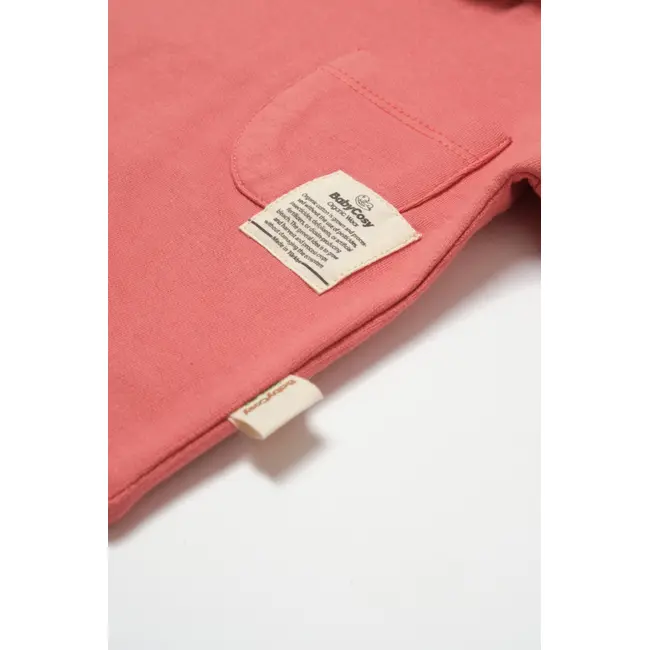 Set hanorac cu gluga si pantaloni, Two thread, 100%bumbac organic - Rose, BabyCosy (Marime: 3-6 Luni) JEMBC-CSY8002-3