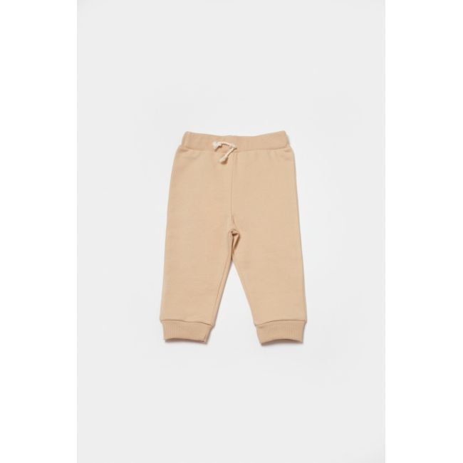 Set hanorac cu gluga si pantaloni, Two thread, 100%bumbac organic - Stone, BabyCosy (Marime: 9-12 luni) JEMBC-CSY8003-9