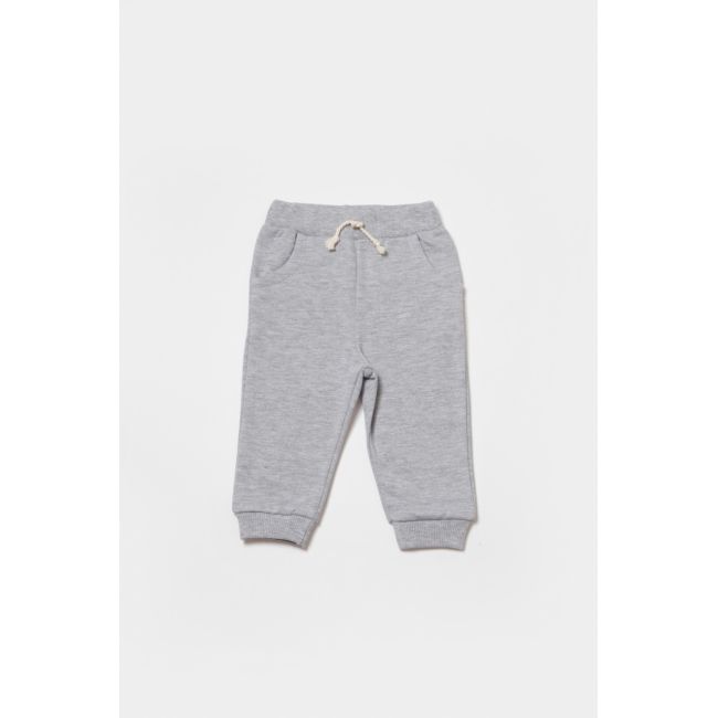 Set hanorac si pantaloni, Two thread, 100%bumbac organic - Gri, BabyCosy (Marime: 3-6 Luni) JEMBC-CSY8024-3