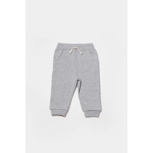 Set hanorac si pantaloni, Two thread, 100%bumbac organic - Gri, BabyCosy (Marime: 3-6 Luni) JEMBC-CSY8024-3