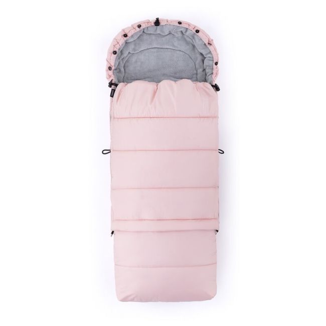Feedo - Sac de iarna, Multifunctional, Poate fi utilizat ca geanta prin desfacerea fermoarului, Atasabil la carucior, Lana, 110 cm, 0-3 ani, Roz BYN201201