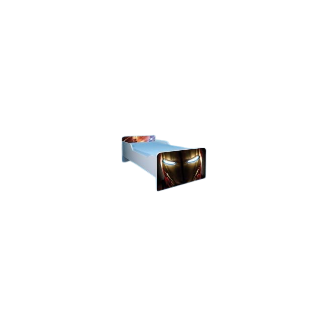Patut Personajul Iron Man 140x70 Cu Saltea SafeNest, Varianta Fara Sertar Ptv1599