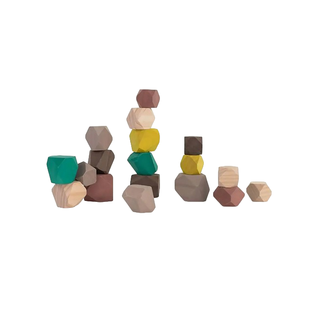 Joc educativ pentru dezvoltarea motricitatii wood stones - okeml94052