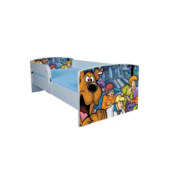 Pat Pentru Copii 2-8 Ani Scooby Doo Saltea SafeNest 140x70 Cm, Varianta Cu Sertar Ptv1657