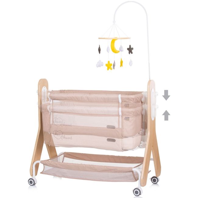 Patut co-sleeper chipolino heart 2 heart sand hubkosh2h02303sa