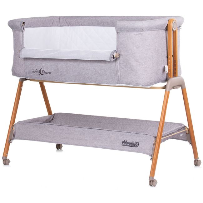 Patut co-sleeper chipolino sweet dreams grey wood hubkossd0231gy