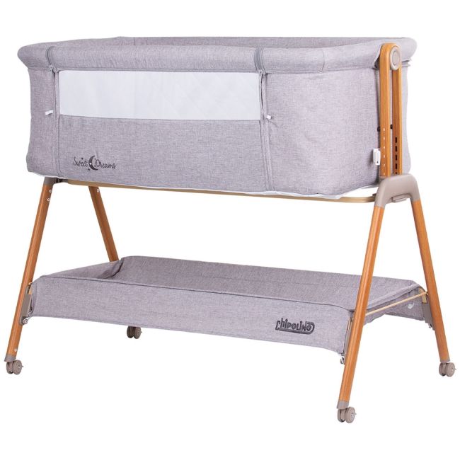 Patut co-sleeper chipolino sweet dreams grey wood hubkossd0231gy