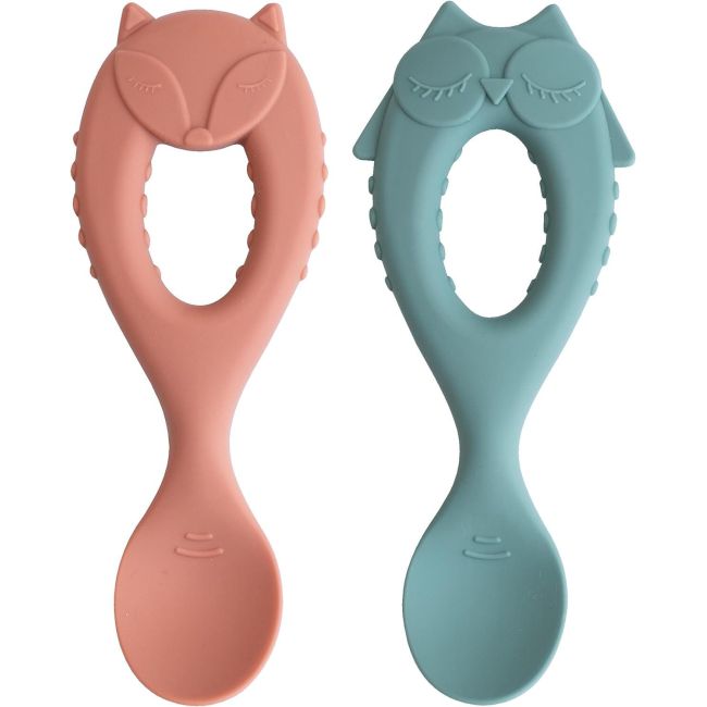 Set lingurite din silicon - bufnita & vulpita