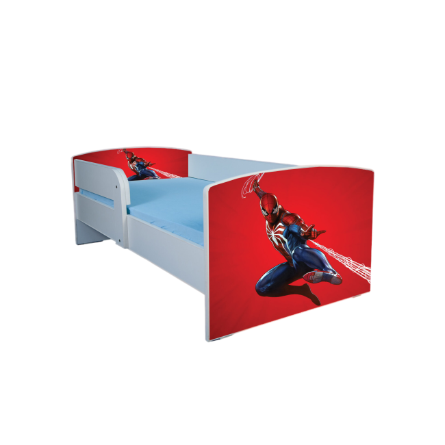 Pat Baieti Spider Man 1 Varianta Fara Sertar Cu Saltea SafeNest 140x70 Inclusa Ptv1647