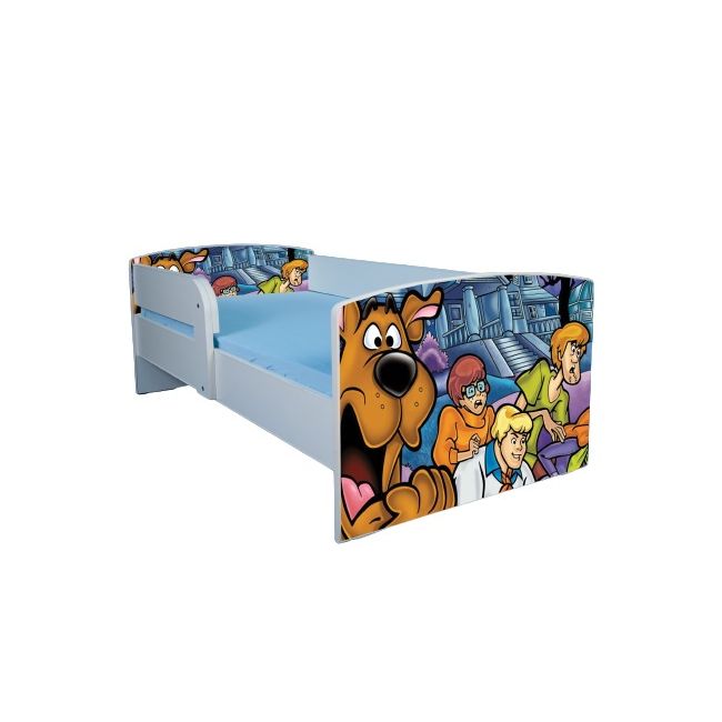 Pat Personalizabil Cu Scooby Doo Copii 2-16 Ani Cu Saltea SafeNest 180x80 Cm, Fara Sertar Ptv2985