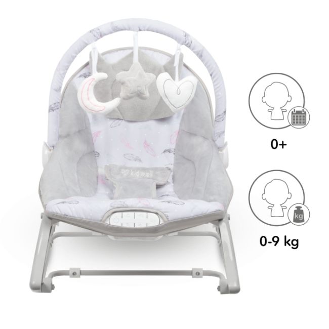 Balansoar multifunctional cu sunete si jucarii kidwell pino - feathers edeedilebupin01a4