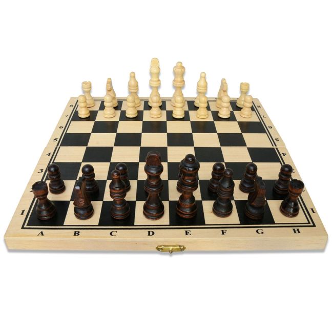 Joc noris deluxe wooden chess hubs606108014