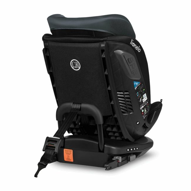 Lionelo - Scaun auto Bastiaan RWF i-Size, Pozitie de somn, Protectie laterala, Rotire 360 grade, 0-36 Kg, Cu Isofix si Centura Top Tether, Conform cu standardul european de securitate ECE R129, Gri BYNLO-BASTIAAN_RWF_ISIZE_GREY_STONE