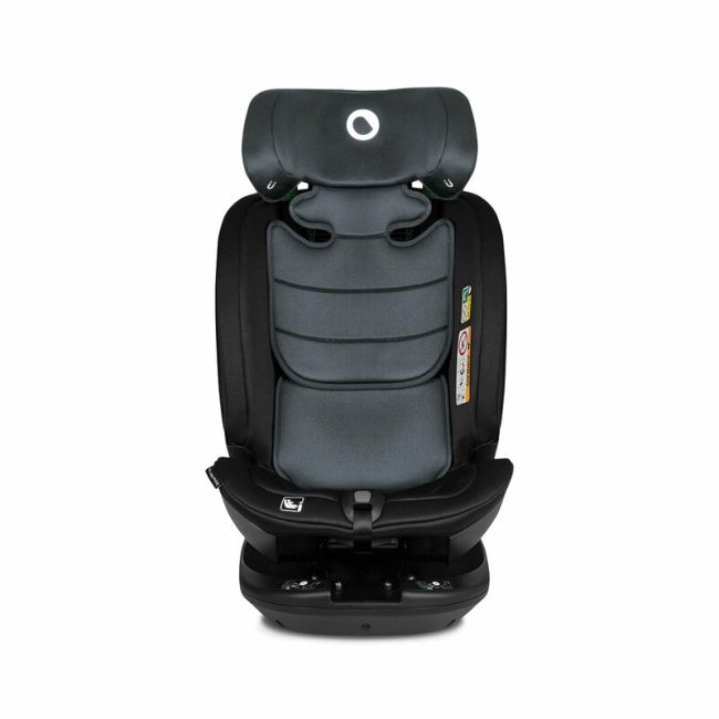 Lionelo - Scaun auto Bastiaan RWF i-Size, Pozitie de somn, Protectie laterala, Rotire 360 grade, 0-36 Kg, Cu Isofix si Centura Top Tether, Conform cu standardul european de securitate ECE R129, Gri BYNLO-BASTIAAN_RWF_ISIZE_GREY_STONE