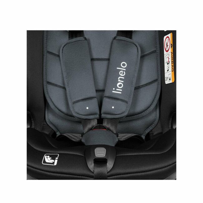 Lionelo - Scaun auto Bastiaan RWF i-Size, Pozitie de somn, Protectie laterala, Rotire 360 grade, 0-36 Kg, Cu Isofix si Centura Top Tether, Conform cu standardul european de securitate ECE R129, Gri BYNLO-BASTIAAN_RWF_ISIZE_GREY_STONE