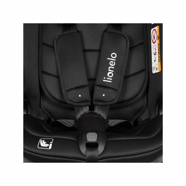 Lionelo - Scaun auto Bastiaan RWF i-Size, Pozitie de somn, Protectie laterala, Rotire 360 grade, 0-36 Kg, Cu Isofix si Centura Top Tether, Conform cu standardul european de securitate ECE R129, Negru BYNLO-BASTIAAN_RWF_ISIZE_BLACK_CARBON