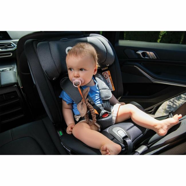 Lionelo - Scaun auto Bastiaan RWF i-Size, Pozitie de somn, Protectie laterala, Rotire 360 grade, 0-36 Kg, Cu Isofix si Centura Top Tether, Conform cu standardul european de securitate ECE R129, Negru BYNLO-BASTIAAN_RWF_ISIZE_BLACK_CARBON