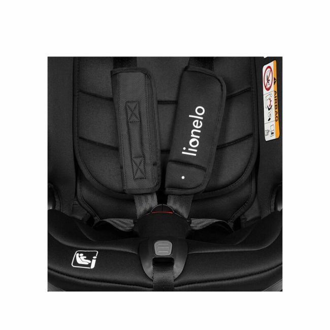 Lionelo - Scaun auto Bastiaan RWF i-Size, Pozitie de somn, Protectie laterala, Rotire 360 grade, 0-36 Kg, Cu Isofix si Centura Top Tether, Conform cu standardul european de securitate ECE R129, Negru BYNLO-BASTIAAN_RWF_ISIZE_BLACK_CARBON