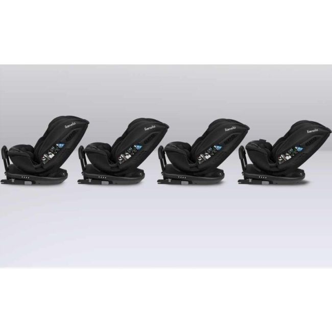 Lionelo - Scaun auto Bastiaan RWF i-Size, Pozitie de somn, Protectie laterala, Rotire 360 grade, 0-36 Kg, Cu Isofix si Centura Top Tether, Conform cu standardul european de securitate ECE R129, Negru BYNLO-BASTIAAN_RWF_ISIZE_BLACK_CARBON
