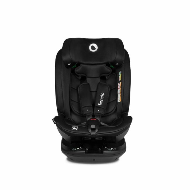 Lionelo - Scaun auto Bastiaan RWF i-Size, Pozitie de somn, Protectie laterala, Rotire 360 grade, 0-36 Kg, Cu Isofix si Centura Top Tether, Conform cu standardul european de securitate ECE R129, Negru BYNLO-BASTIAAN_RWF_ISIZE_BLACK_CARBON