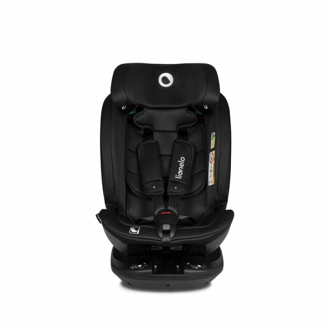 Lionelo - Scaun auto Bastiaan RWF i-Size, Pozitie de somn, Protectie laterala, Rotire 360 grade, 0-36 Kg, Cu Isofix si Centura Top Tether, Conform cu standardul european de securitate ECE R129, Negru BYNLO-BASTIAAN_RWF_ISIZE_BLACK_CARBON