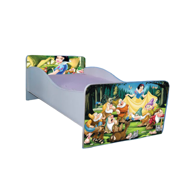 Pat Fetite 2-6 Ani Alba Ca Zapada 130x60 Cm Varianta Fara Sertar Ptv3446