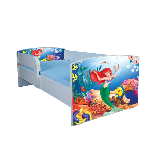Pat Mica Sirena 130x60 Pentru Fetite, Varianta Fara Sertar Ptv3349