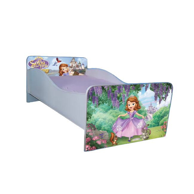 Pat Fetite Printesa Sofia 130x60 Cm Cu Sertar Ptv3444