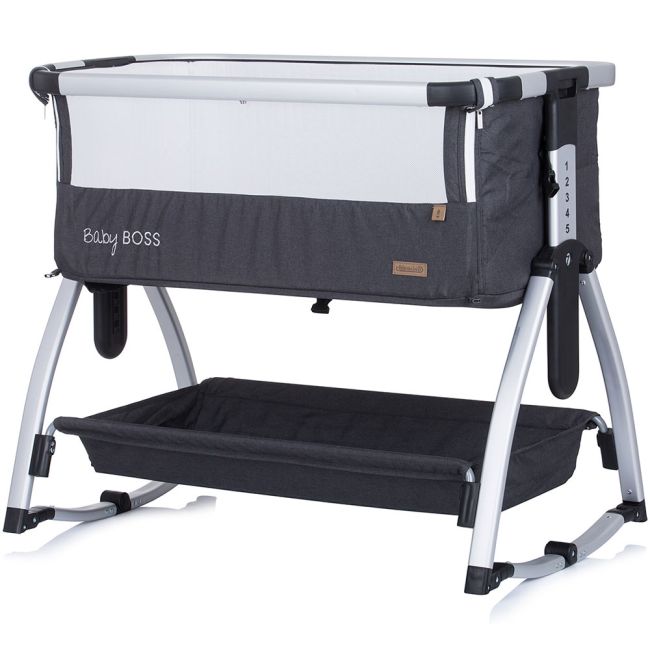 Patut co-sleeper chipolino baby boss anthracite hubkosbb02201an