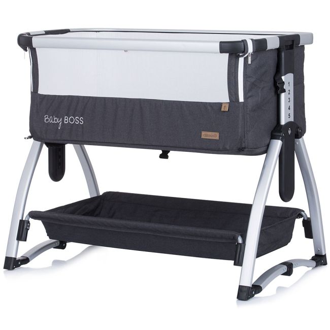 Patut co-sleeper chipolino baby boss anthracite hubkosbb02201an