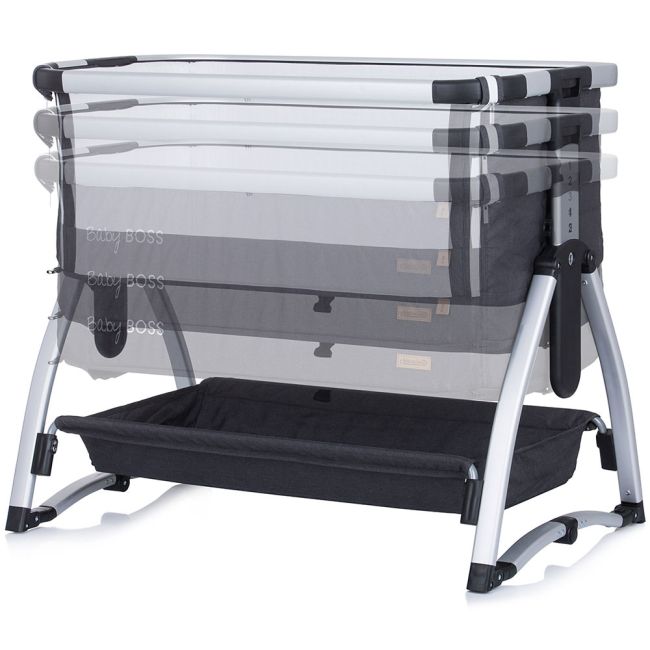 Patut co-sleeper chipolino baby boss anthracite hubkosbb02201an