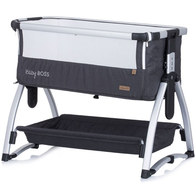 Patut co-sleeper chipolino baby boss anthracite hubkosbb02201an