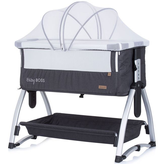 Patut co-sleeper chipolino baby boss anthracite hubkosbb02201an