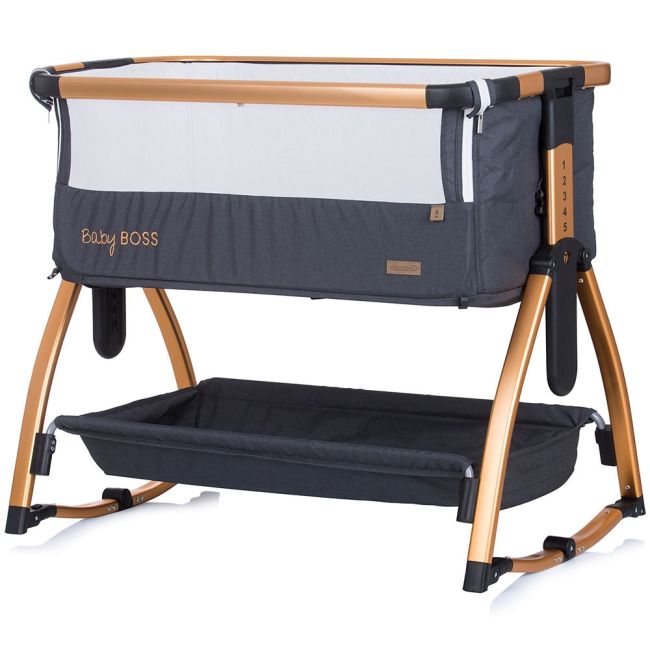 Patut co-sleeper chipolino baby boss raven hubkosbb02202ra