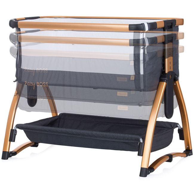 Patut co-sleeper chipolino baby boss raven hubkosbb02202ra