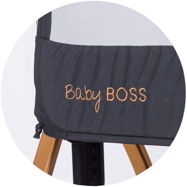 Patut co-sleeper chipolino baby boss raven hubkosbb02202ra