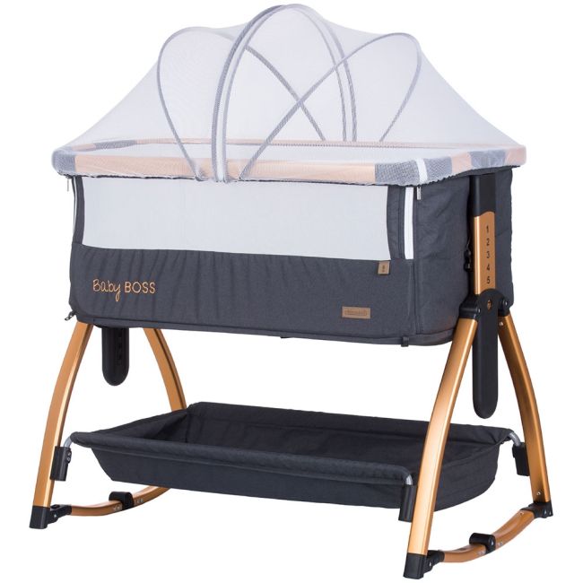 Patut co-sleeper chipolino baby boss raven hubkosbb02202ra