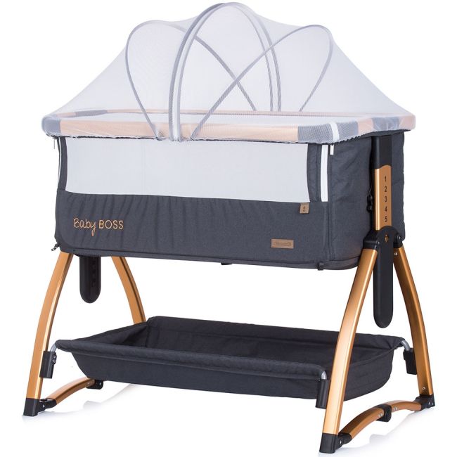 Patut co-sleeper chipolino baby boss raven hubkosbb02202ra