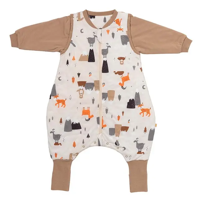 Sac de dormit cu picioruse si maneca lunga detasabila Mountain Animals 80 cm + manseta 2.5 Tog BBXCJ771-25FSN