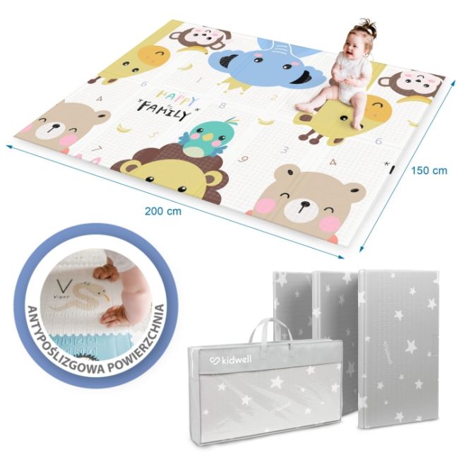 Salteluta de joaca pentru copii 150 x 200 cm kidwell inda - animals edeedimaedind01a1