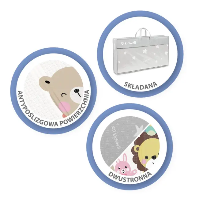 Salteluta de joaca pentru copii 150 x 200 cm kidwell inda - animals edeedimaedind01a1