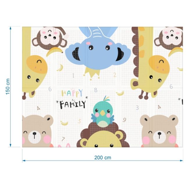 Salteluta de joaca pentru copii 150 x 200 cm kidwell inda - animals edeedimaedind01a1
