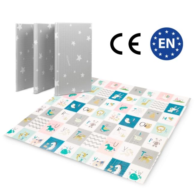 Salteluta de joaca pentru copii 180 x 200 cm kidwell inda - alphabet edeedimaedind01a2