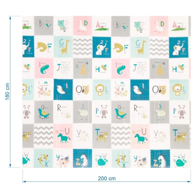 Salteluta de joaca pentru copii 180 x 200 cm kidwell inda - alphabet edeedimaedind01a2
