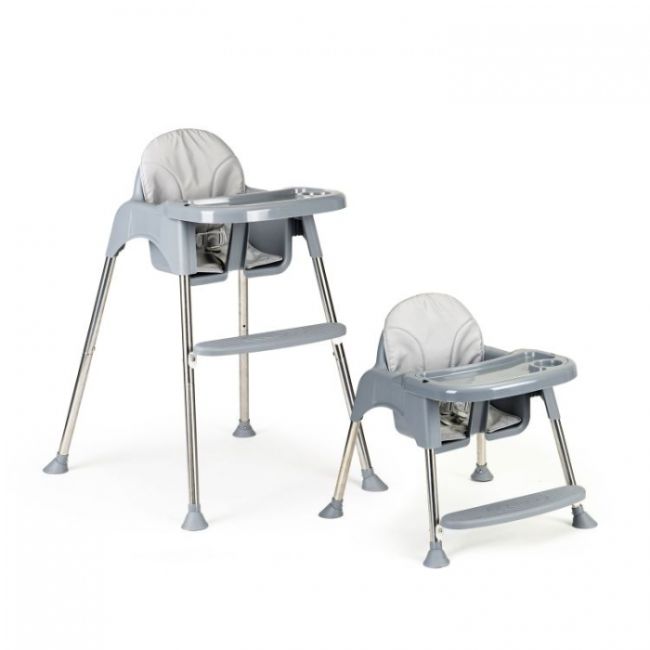 Scaun de masa 2 in 1 cu tapiterie ecotoys hc-135c - gri edeedihc-135cgray