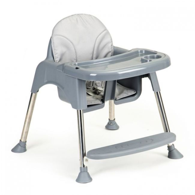 Scaun de masa 2 in 1 cu tapiterie ecotoys hc-135c - gri edeedihc-135cgray