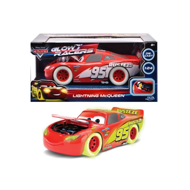 JADA MASINUTA METALICA FULGER MCQUEEN FOSFORESCENTA SCARA 1:24 VIV253084003