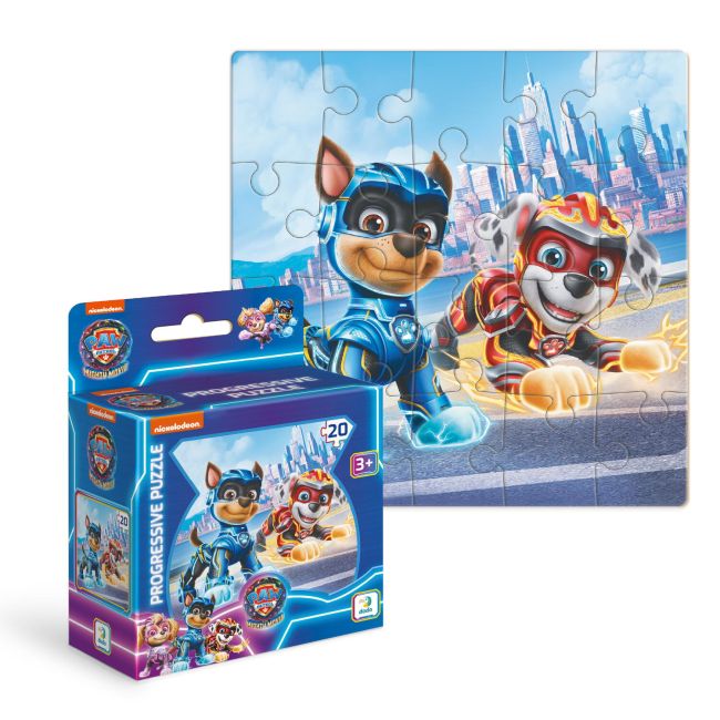 Puzzle - patrula catelusilor: chase si marshal (20 piese)