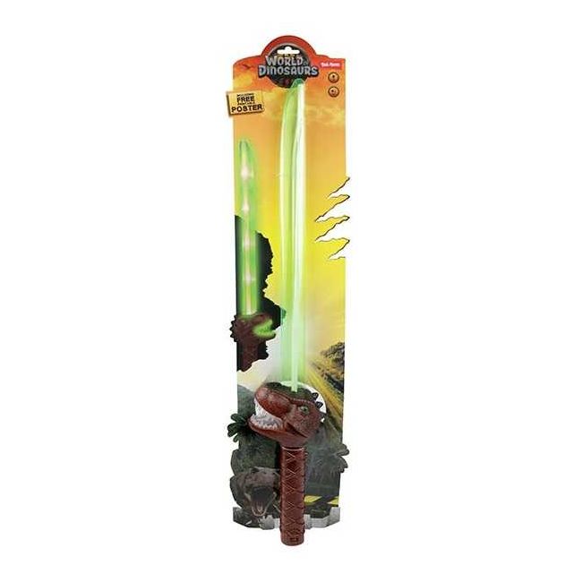 Sabie laser cu sunete si lumini Jurassic Revival 74cm Toi-Toys TT12054A BBJTT12054A_Verde