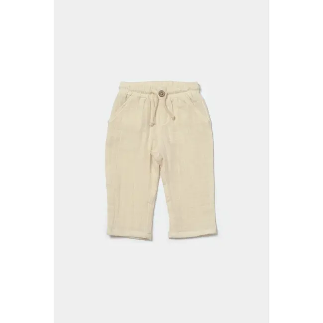 Set bluza cu gluga si pantaloni, Winter muselin, 100% bumbac - Stone, BabyCosy (Marime: 3-6 Luni) JEMBC-CSYM7033-3